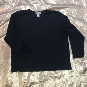 Dressbarn Women's Black Long-sleeved Top Sz. 18/20